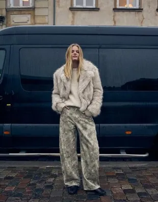 Брюки BARREL с принтом- Заказать в России