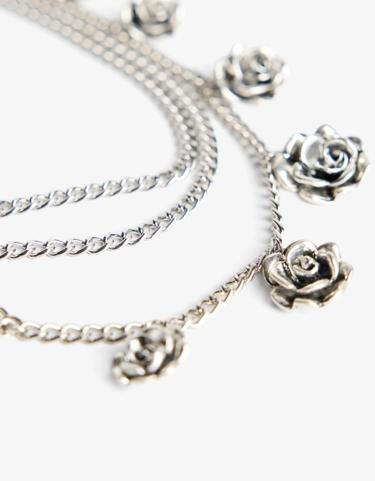 Zara Цепочка с подвесками-розами