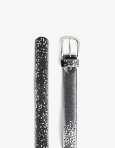 Ремень из искусственной кожи с заклепками