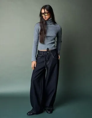 Джинсы WIDE LEG BARREL с ремнем