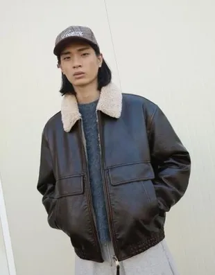 Куртка из искусственной кожи- Заказать в России