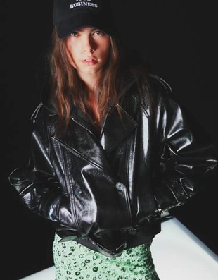 Zara Короткий плащ-тренч из искусственной кожи