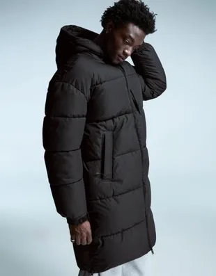 Длинное стеганое пальто- Заказать в России