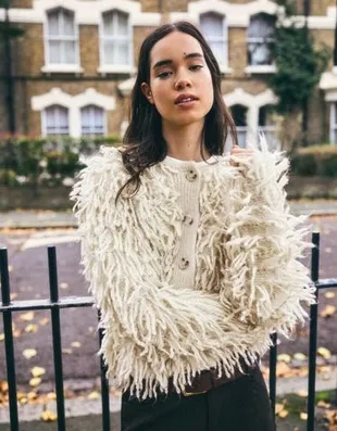 Кардиган с бахромой- Заказать в России