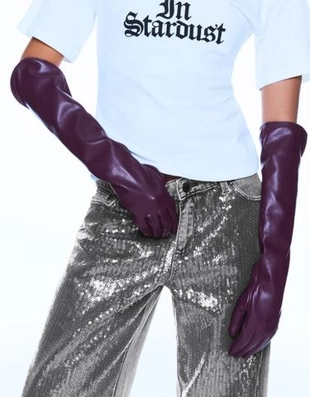 Zara Длинные перчатки из искусственной кожи