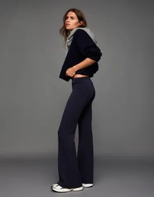 Расклешенные брюки с отделкой из модала