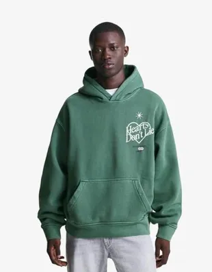 Толстовка с эффектом потертости и принтом- Заказать в России