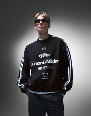 Zara Толстовка из микровельвета с принтом