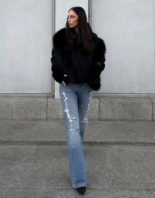 Zara Джинсы клеш свободного кроя с молниями