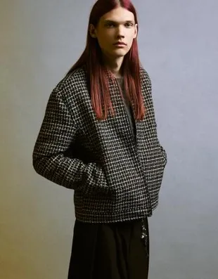 Укороченная куртка из синели- Заказать в России