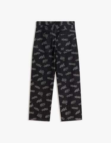 Zara Жаккардовые джинсы свободного кроя