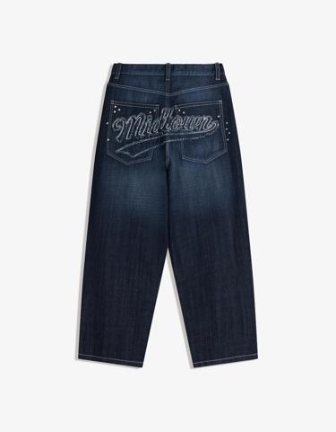 Zara Джинсы очень свободного кроя с нашивками и заклепками