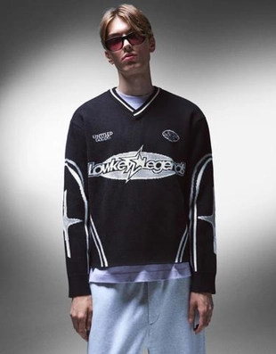 Zara Спортивный свитер с принтом