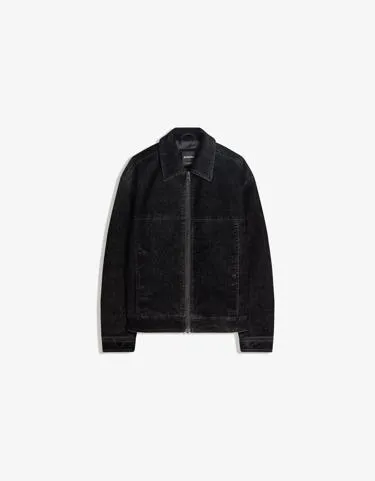 Куртка на молнии с эффектом бархата