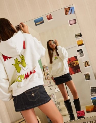 Zara Худи «гринч» с принтом