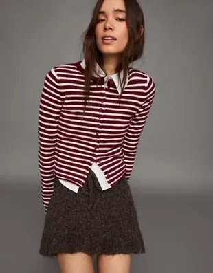 Трикотажный кардиган в полоску