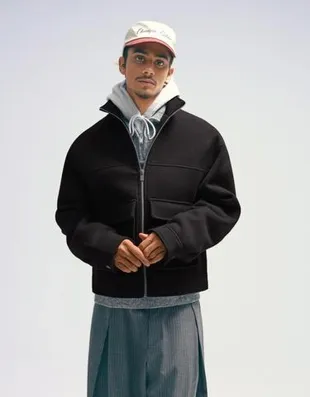 Куртка из фетра на молнии- Заказать в России