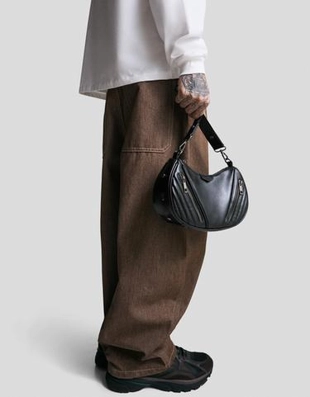 Zara Сумка через плечо с заклепками