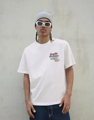 Футболка с короткими рукавами и принтом- Заказать в России