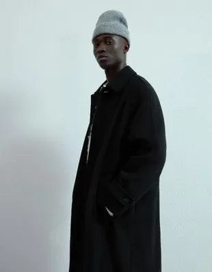 Длинное пальто из сукна