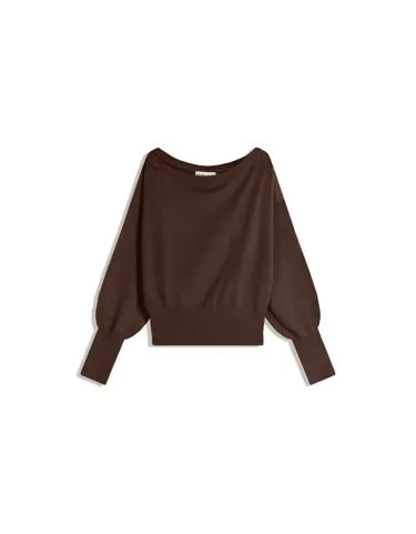 Асимметричный свитер с низом в рубчик- Заказать в России