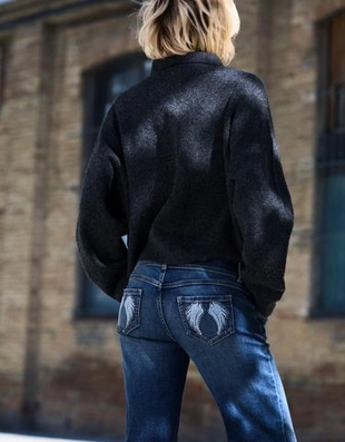 Zara Джинсы клеш с вышивкой и карманами купить с доставкой.