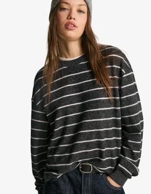 Zara Полосатый трикотажный свитер