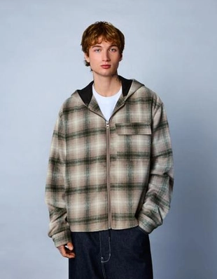 Zara Куртка-рубашка свободного кроя с флисовой подкладкой и принтом