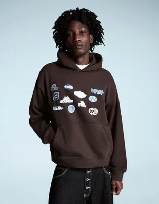 Худи с капюшоном и принтом- Заказать в России