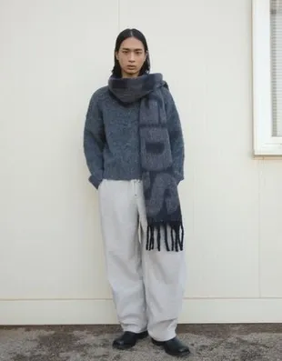 Шарф макси с принтом- Заказать в России