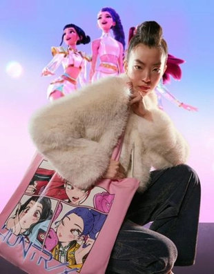 Zara Сумка-шопер KPOP DEMON HUNTERS HUNTR/X с принтом