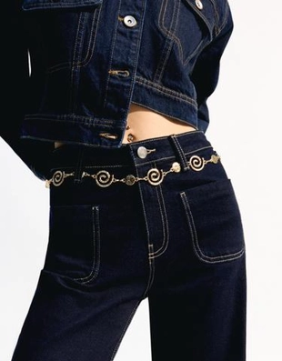 Zara Ремень-цепочка с деталями «спираль» купить с доставкой.