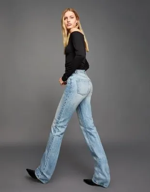 Джинсы прямого кроя брюки-дудочки- Заказать в России