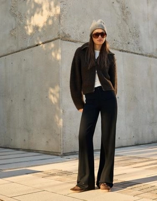 Zara Брюки с широкими штанинами