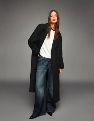 Zara Тренч из шерсти оверсайз