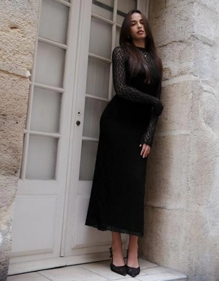 Zara Кружевное платье миди с длинными рукавами купить с доставкой.