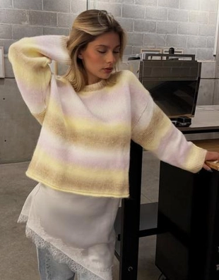 Zara Многоцветный вязаный свитер