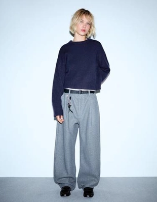 Zara Свитер оверсайз с рифленым низом