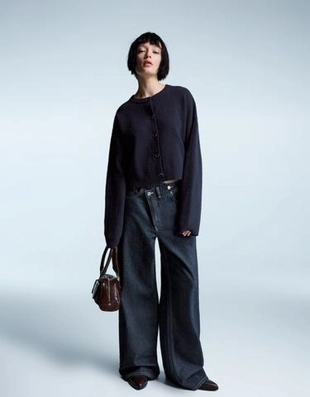 Zara Кардиган на пуговицах из мягкой ткани