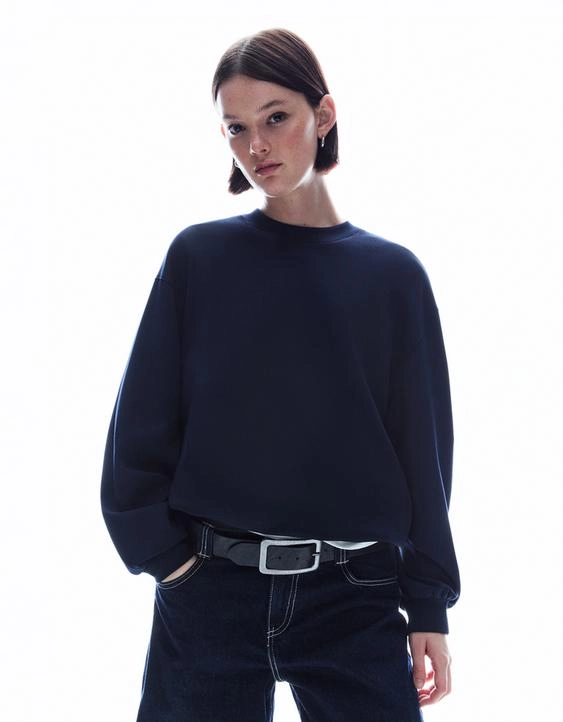Zara Мягкая толстовка оверсайз с модалом