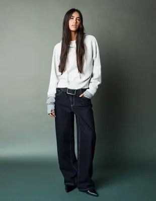 Джинсы BARREL свободного кроя- Заказать в России