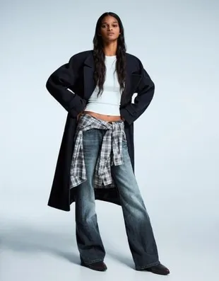 Тренч из мягкой ткани с поясом- Заказать в России