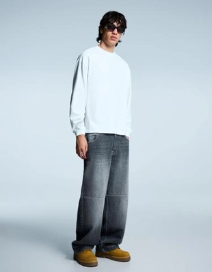 Zara Джинсы объемного свободного кроя купить с доставкой.