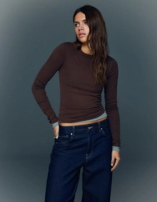 Топ с длинными рукавами- Заказать в России