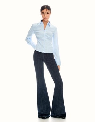 Zara Приталенная рубашка с защипами купить с доставкой.