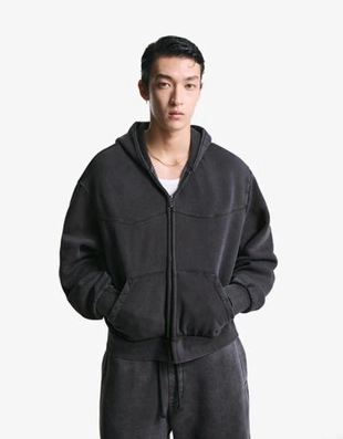 Zara Укороченная толстовка геометрического кроя с застежкой-молнией