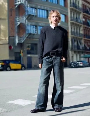 Широкие джинсы- Заказать в России