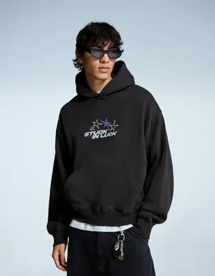 Худи с капюшоном и принтом