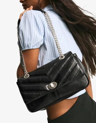 Zara Стеганая сумка на плечо из искусственной кожи