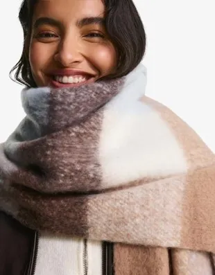 Шарф в клетку- Заказать в России